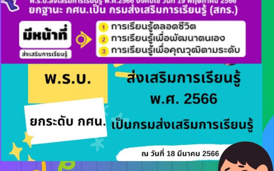 ประชาสัมพันธ์ กิจกรรมวันคล้ายวันสถาปนากรมส่งเสริมการเรียนรู้