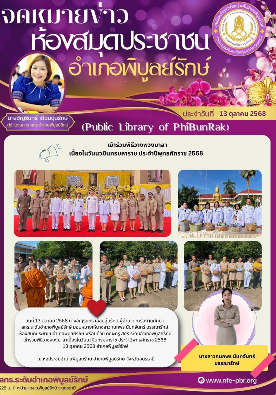 จดหมายข่าวห้องสมุด เดือน ตุลาคม ฉบับที่ 6/2568